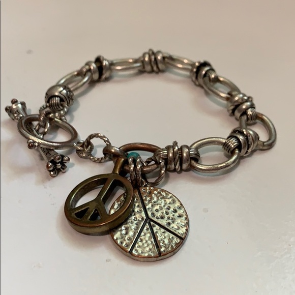 Lucky Brand Dangle Peace Bracelet - Picture 1 of 4